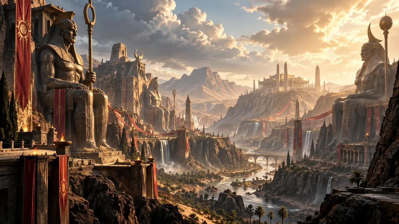 Original editorial scene representing Valley of the Gods